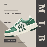 MLB Chunky Liner Basic New York Yankees รองเท้าผ้าใบ unisex สีเขียว