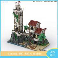 5101PCS Custom MOC Port Sauvage Old Guard House And Tower Modular Building Model DIY Children's Asse