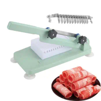 Manual Frozen Meat Slicer Stainless Steel Manual Meat Roll Slicer Removable Meat Cutter Household Slicing Machine Kitchen Tools