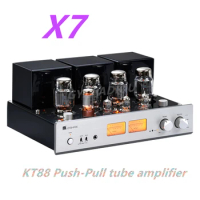 High-End Latest Balanced Version MUZISHARE X7 Electronic Tube Power Amplifier,12AX7*1.12AU7*2, KT88*4, 5AR4*1,With Remote