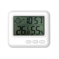笑臉電子溫濕度計鬧時鐘(LCD液晶LED數字/溫度計/電子鐘)