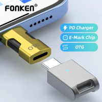 FONKEN USB C To Lightning OTG Adapter PD30W Fast Charging Lightning Male To Type C Female Adapter For iPhone iPad OTG Connector