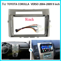 9 Inch car radio frame panel for Toyota Verso Corolla 2004- Auto big screen 2 Din android Car Radio Fascia frame