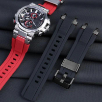 TOP rubber watchband for casio G-shock MTG-G1000 MTG-B1000/D/BD watch strap original Metal interface men Modified band