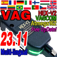 2024 Newest V24.5 VCDS V23.11 VAGCOM Scanner Tools Atmega162 Scanne Diagnostic Cable HEX V2 OBD Tools FOR VW AUDI Skoda Seat