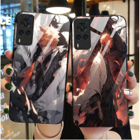 Sarung Telefon Kaca Silikon, untuk VIVO X60 / X60 Pro / X50 / X50 Pro / X27 PRO, Sarung Pelindung Te