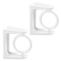 2 Pcs Hole-Free Rod Holder Bathroom Accessory Shower Shower Curtain Rod Adhesive Hooks Shower Abs Toilet Bracket