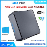 GK3V Pro  PC In Celeron N5105 N100 Windows 11 Pro N100 DDR4 16GB 128GB 256GB 1000M LAN BT4.2 VGA 4K 