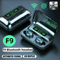 TWS F9-5 Earphone Bluetooth Earphones Wireless Headphones Hifi Stereo Sports Earbuds Headset Hearing