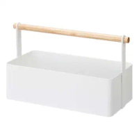 Yamazaki Small Tosca Storage Caddy White storage basket