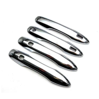 4Pcs ABS Chrome Silver Car External Side Door Handle Cover Trim For Toyota Sienta 2022 2023