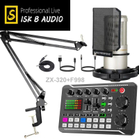 ZX320 Microphone with F998 Sound Card β Universal Audio Kit for Karaoke, Mobile & Computer, DirectSo