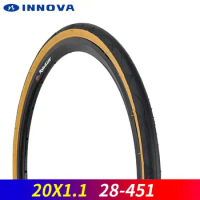 INNOVA IA-2243 20x1.1 Bike Tire 20inch 28-451 Small Wheel Bicycle Tire Brown Yellow Folding Bike Tire Parts