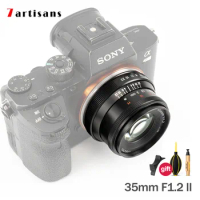 7artisans 35mm F1.2 II Lens for Fuji X Sony E Canon EOSM Nikon Z M4/3 Mount Mirrorless Cameras MF APS-C Lens