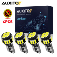 AUXITO 4/2Pcs T10 Led Canbus W5W Led 194 168 5W5 LED Car Interior Dome Lights License Plate Lamp for Toyota Corolla Camry Nissan