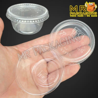 2025Hotsale2oz Round Container & Lid [ 100sets± ] EC E622C - Disposable Plastic PET Food Sauce Conta