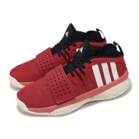 【adidas 愛迪達】籃球鞋 Dame 8 EXTPLY 男鞋 紅 白 緩震 魔鬼氈 抓地 里拉德 運動鞋(IF1506)