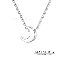 925純銀項鍊 Majalica 月亮 小立方項鍊 送刻字 附純銀鍊 鎖骨鍊 女項鍊 閨密禮物
