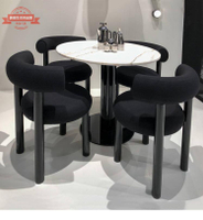 北歐現代輕奢家用餐廳奶茶店餐椅設計簡約異形型靠背化妝椅靠背椅