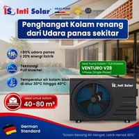 Inti Solar Venturo V28 Heat Pump Inverter Pemanas Kolam Renang 28kW 1 Phase Hemat Listrik 40-80 M3 H
