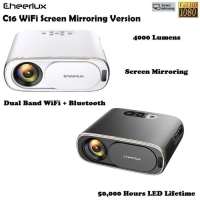 CHEERLUX C16 WIFI Screen Mirroring - LED Projector 1080P 4000 Lumens