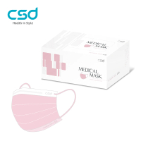 【CSD 中衛】中衛醫療口罩-成人平面-櫻花粉(50片/盒)