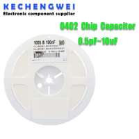 1reel 10000pcs 0402 50V SMD Thick Film Chip Multilayer Ceramic Capacitor 0.5pF-10uF 10NF 100NF 1UF 2.2UF 4.7UF 10UF 1PF 6PF