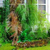 仿真枯枝綠葉藤條秋色做舊假花藤蔓垂吊籃壁掛森系植物角掛壁裝飾