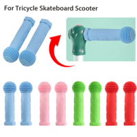 2PC Rubber Bike Bicycle Handle Bar Grip Cover Tricycle Scooter Handlebar For Kids Child Scooters Non-Slip Waterproof Rubber Grip