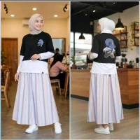 DM3 ONE SET ROK JUMBO DM3 PREMIUM KAOS INNER ROK Wanita Muslim Katun Dewasa Bahan Cotton Combat 20s 