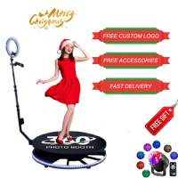 Promotional Fashion Metal 115CM Selfie 360 Booth With Ring Light Photo Booth Machine Ipad smartphone Custom Video Photo Booth