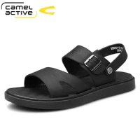 Camel Active New High Quality Summer Men Sandals Genuine Leather Comfortable Buckle Strap Men Shoes Fashion Casual Shoes