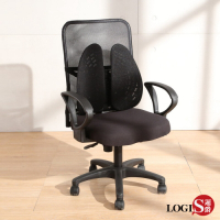 LOGIS ｜電腦椅 透氣網布護腰墊 辦公椅 視聽椅 會議椅 雙背墊 椅墊 泡棉墊