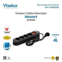 Visalux Kabel Extension Mozart - 4L (Colokan 4 Lubang) (MOZ-VEK5204E) 2 meter