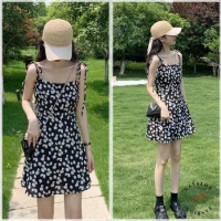 KEY FASHION - Fashion Dress Wanita DRESS TALI SUNNY Dress Motif Bunga Fashion Kekinian Dres korean