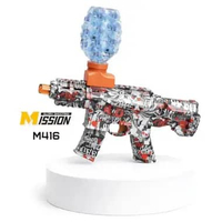 Mainan Jelly Auto Gel Shooter Anak Outdoor Toy 2in1 dengan Aksesori Lengkap Batre Charger Kaca Mata 