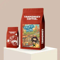 New!! Tanmonkey Coffee  Triple Fun เมล็ดกาแฟคั่วเบลน Colombia Papua New Guinea Ethiopia