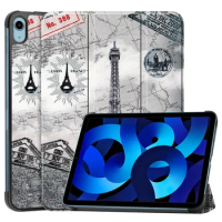 200pcs/lot For Apple iPad 10.2 (2022) 3 Folding Cartoon Custer Smart Leather Case with Stand For Apple iPad 10.2 (2022)