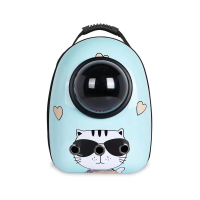 【Caiyi 凱溢】貓咪太空包 五面透氣太空艙寵物包 藍貓(寵物背包 寵物外出包)