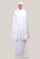 SITI KHADIJAH Siti Khadijah Telekung Modish Maira in White