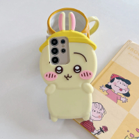 เคสโทรศัพท์ซิลิโคน, การออกแบบ Usagi อาย, ฝาครอบเต็ม, เข้ากันได้กับ for samsung S25 Ultra, S24 Plus,