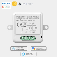 Smart Apple Homekit Matter WiFi Swtich Module DIY Bulb Circuit Breaker App Control Voice Assistant via Siri Google Home Alexa