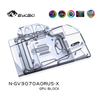 Bykski Full Cover RGB GPU Water Cooling Block with Backplate for GIGA AORUS RTX3070 Master N-GV3070AORUS-X
