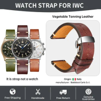 MAIKES Luxury Handmade Watch Strap For IWC PILOT’S PORTUGIESER PORTOFIN Italian Vegetable tanned Cow Leather Watch Bands