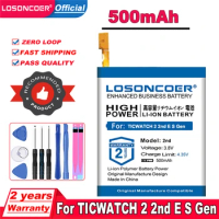 LOSONCOER 500mAh SP372728SE Battery For TICWATCH 2 2nd Gen For TICWATCH E For TICWATCH S WE11056 Battery 1 S2 E2 Pro 4G