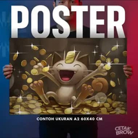 Poster Pokemon Custom Artpaper Dekorasi Kamar Anime Pikachu Charizard Hiasan Dinding Aesthetic A1 90