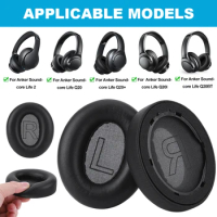 Replacement Headphone Earpads Memory Foam Headset Ear Cushions Sheepskin Ear Cups Cover for Anker Soundcore Life 2 Q20 Q20+ Q20I