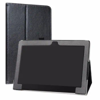 High Quality Case For 10.1" Lenovo Ideapad d330 Tablet Folding Stand PU Leather Cover with Elastic Closure