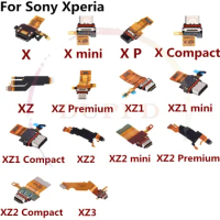 Original USB Dock Charging Connector Port Charger Board Flex Cable For Sony Xperia X XZ XZ1 XZ2 Mini Premium Compact Performance