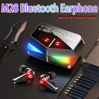 หูฟังเกมมิ่ง, jbl M28 TWS, ไร้สาย, น่ารักและเท่, ชุดหูฟังบลูทูธ, จอแสดงผล LED, หูฟังสำหรับเล่นเกม, เ